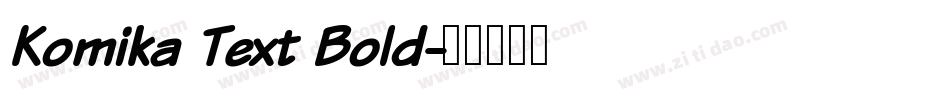 Komika Text Bold字体转换